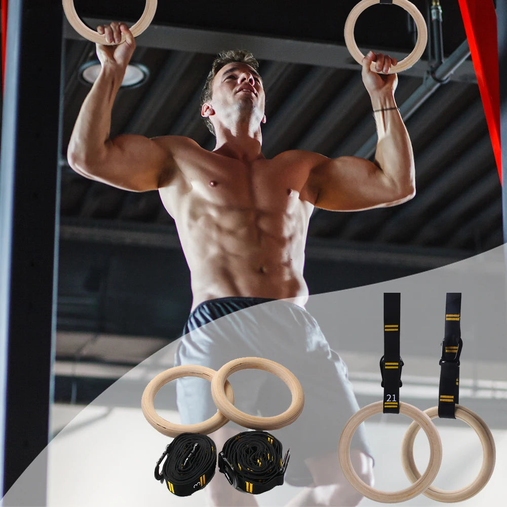 Premium Wooden Gymnastics Rings