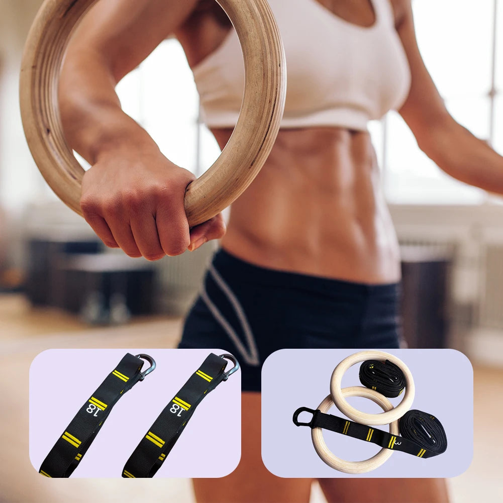 Premium Wooden Gymnastics Rings