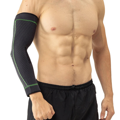 Firm Compression Sleeve Full Length Black+Green (1 Pc)