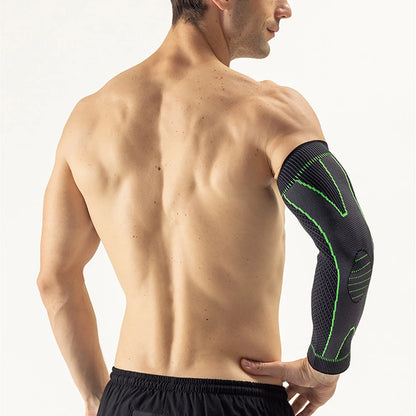 Firm Compression Sleeve Full Length Black+Green (1 Pc)
