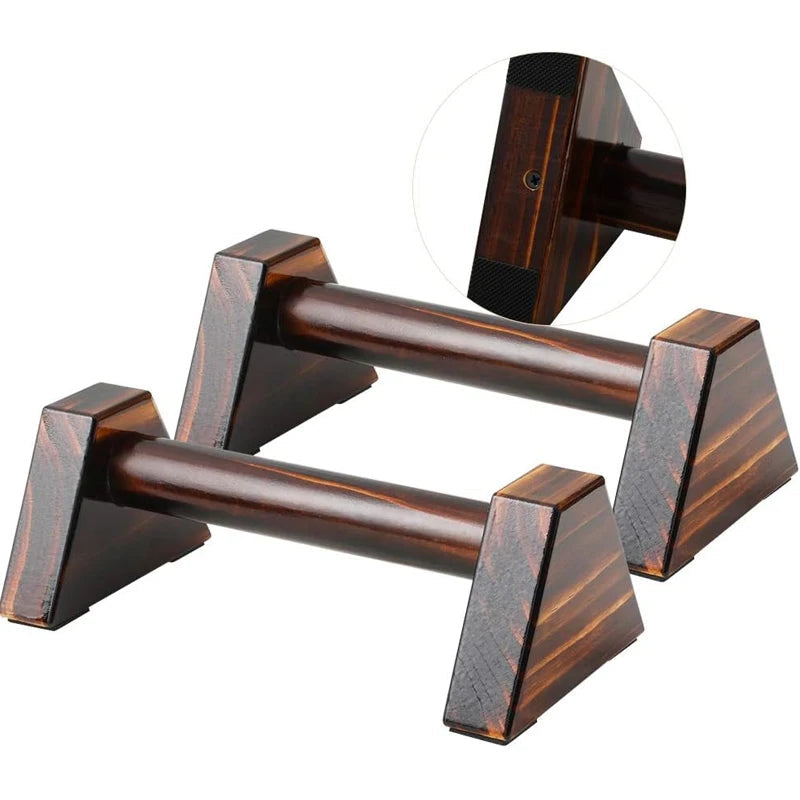 Premium Dark-Stained Parallettes